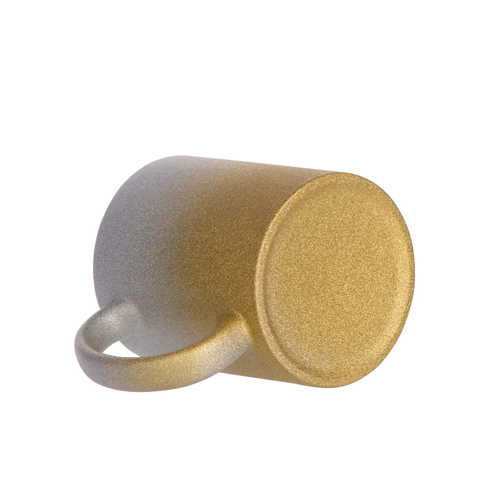 11oz 330ml Blank Sublimation Glitter Ceramic Mug (Silver+Gold) thumbnail 3