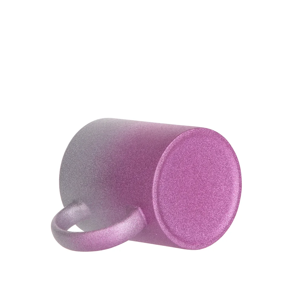11oz 330ml Blank Sublimation Glitter Ceramic Mug (Silver+Purple) thumbnail 3