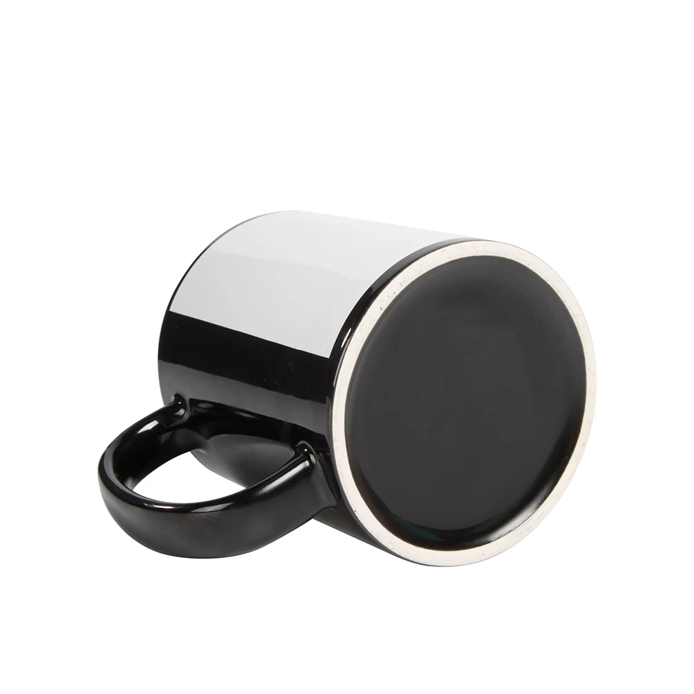 11oz Full Colour Mug with White Patch-Black thumbnail 4