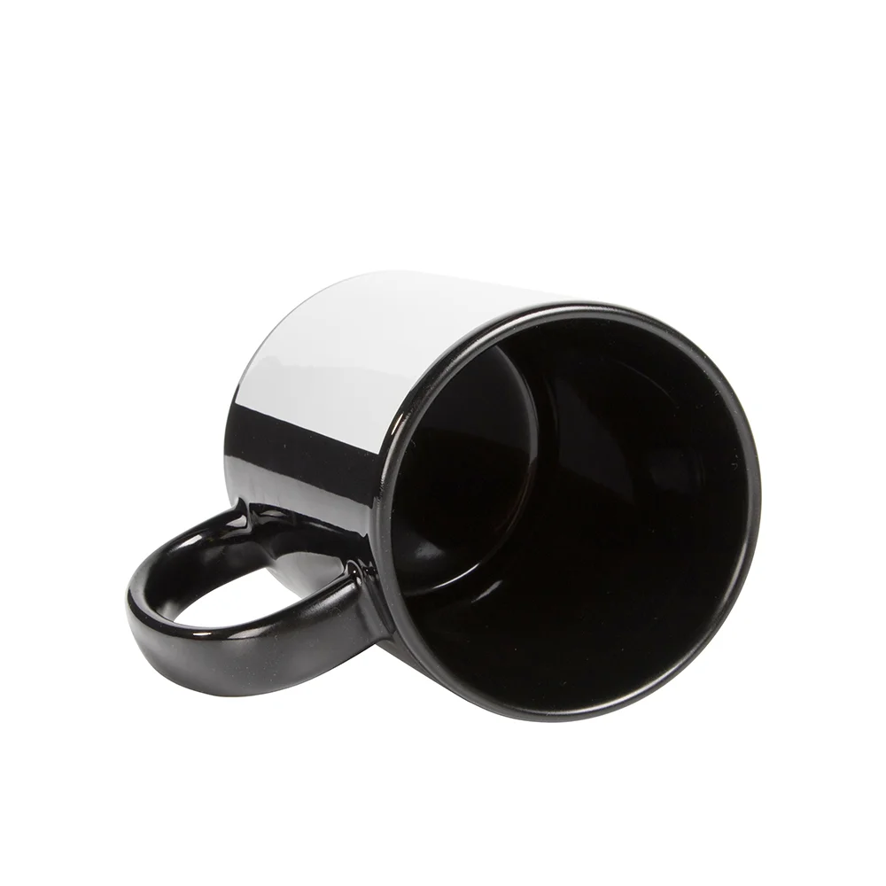 11oz Full Colour Mug with White Patch-Black thumbnail 5