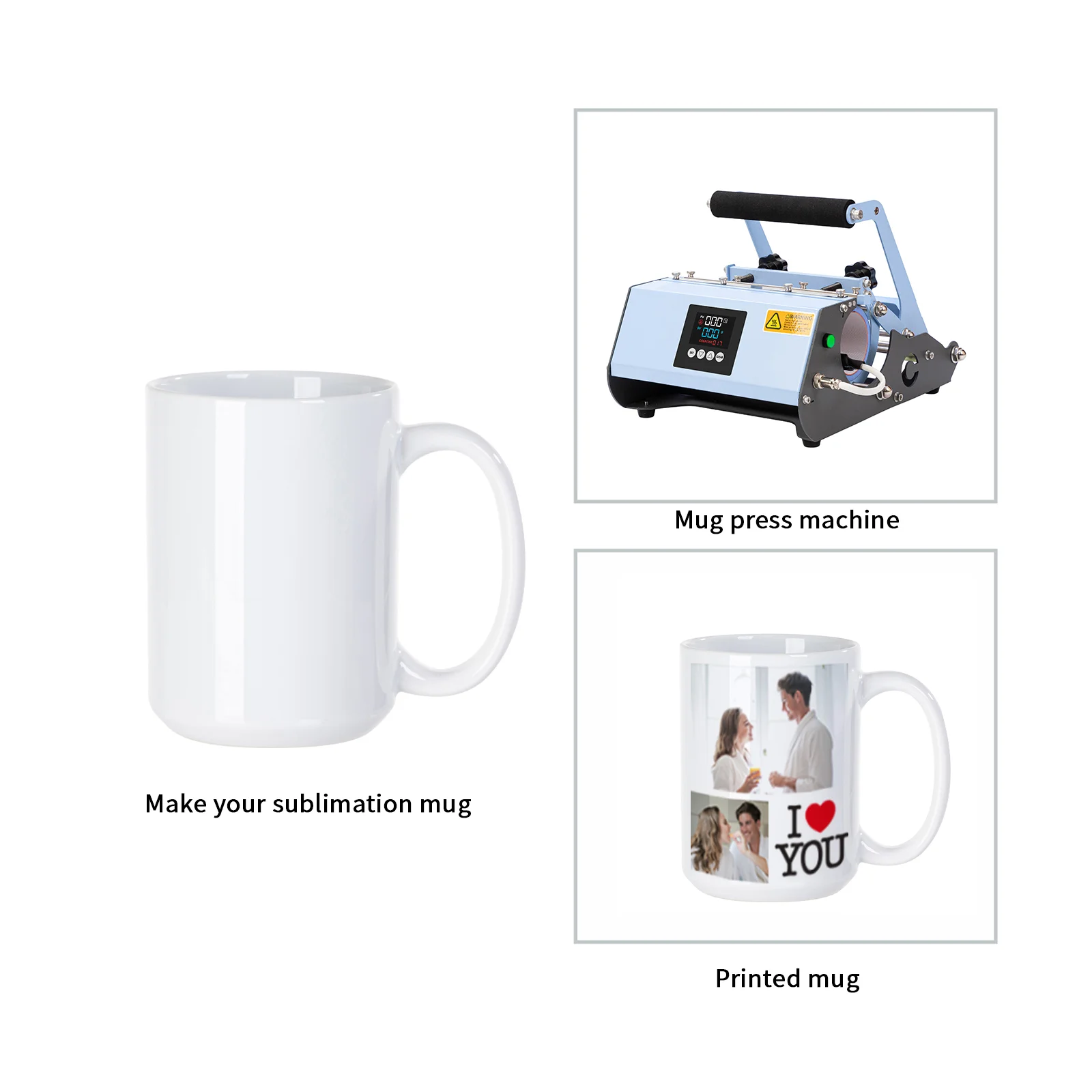 15 oz Sublimation Blank Ceramic Coffee Mug thumbnail 5
