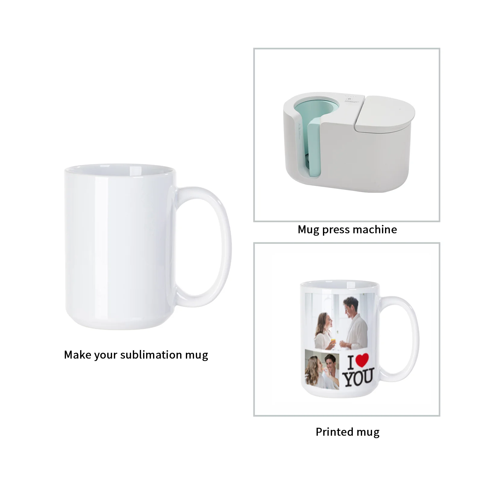 15 oz Sublimation Blank Ceramic Coffee Mug thumbnail 6