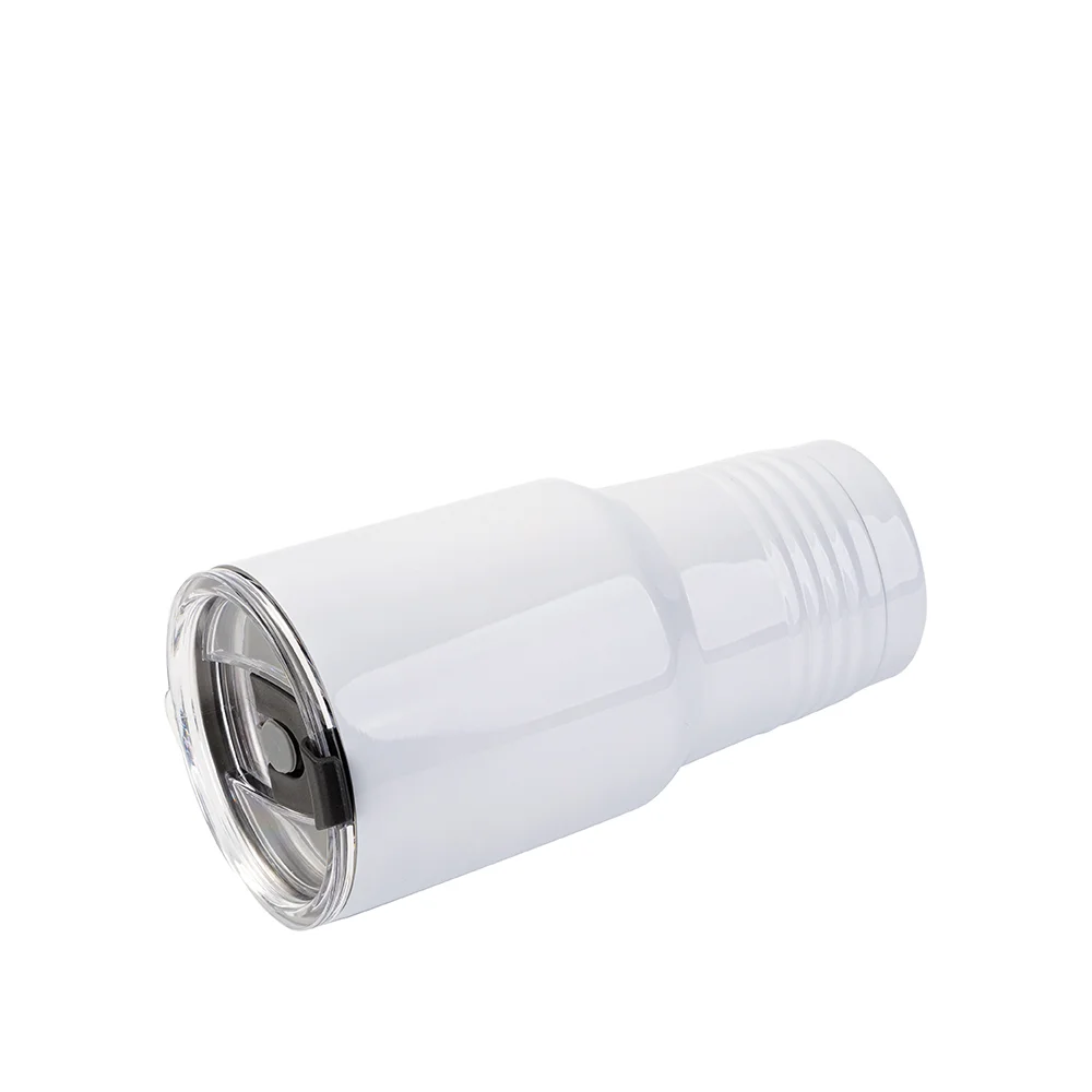 30oz/900ml Stainless Steel Tumbler with Ringneck Grip(White) thumbnail 4