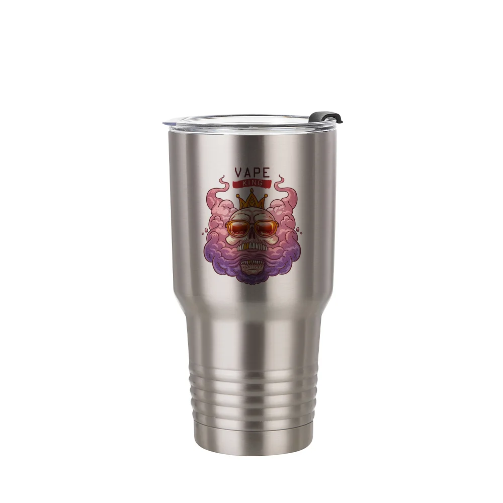 30oz/900ml Stainless Steel Tumbler w/ Ringneck Grip (Plain, Stainless steel) thumbnail 4