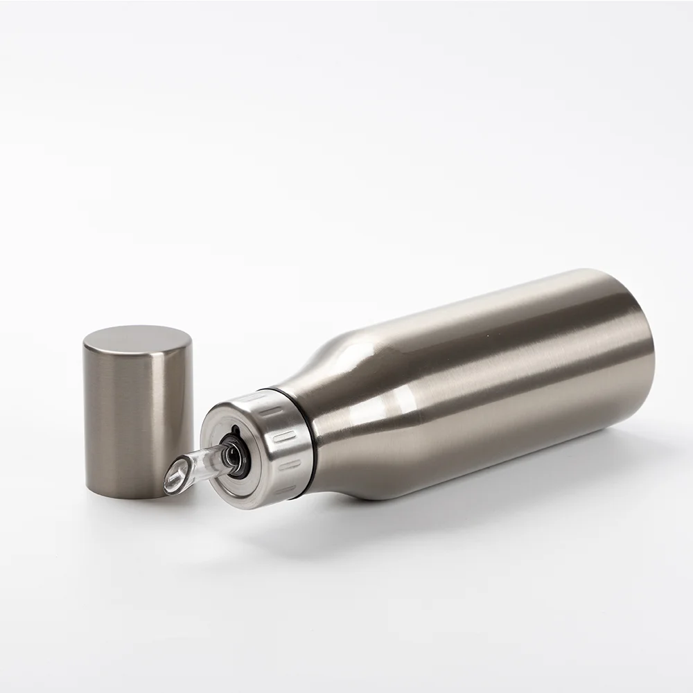 25oz/750ml Stainless Steel Oil Dispenser (Silver) thumbnail 3