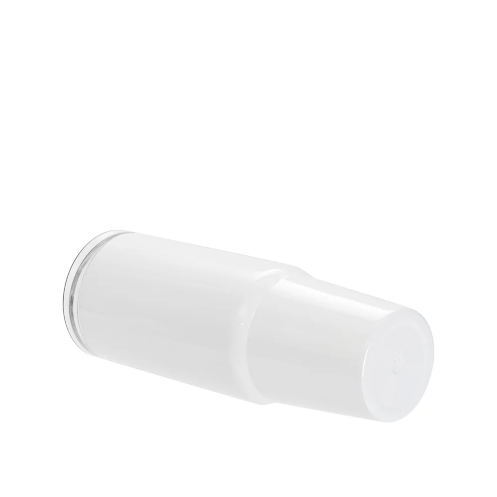 36OZ/1080ml Stainless Steel Travel Tumblers With Metal Straw And Screw Top (White) thumbnail 3