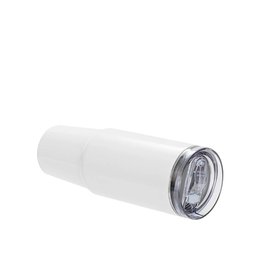 36OZ/1080ml Stainless Steel Travel Tumblers With Metal Straw And Screw Top (White) thumbnail 4