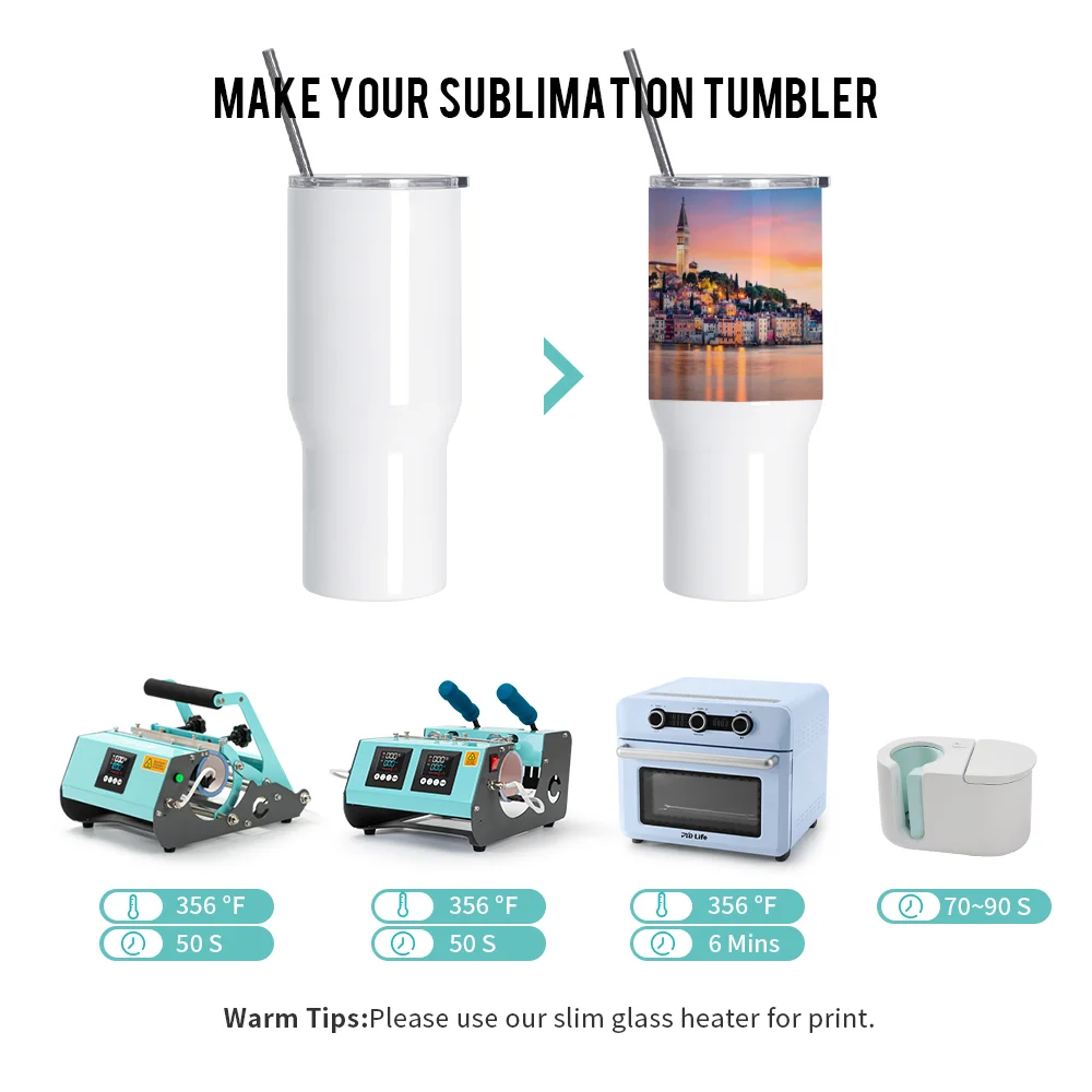 25oz/750ml Stainless Steel Travel Tumbler with Clear Flat Lid (White) thumbnail 7