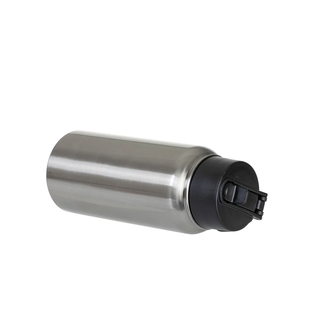 25oz/750ml Stainless Steel Water Bottle w/ Wide Mouth Straw & Portable Lid (Silver) thumbnail 5