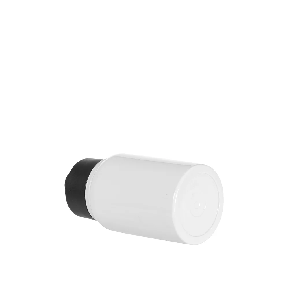 17oz/500ml Stainless Steel Water Bottle w/ Wide Mouth Straw & Portable Lid (White) thumbnail 11