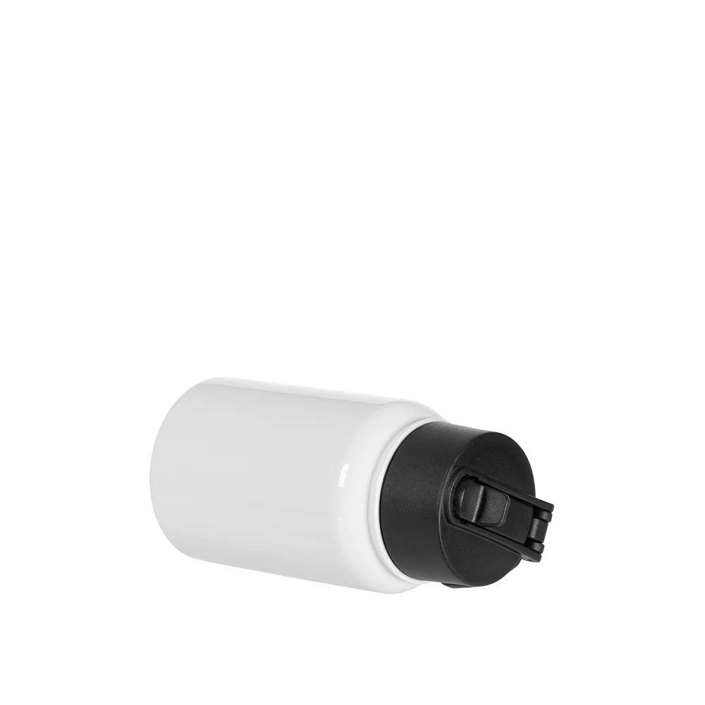 17oz/500ml Stainless Steel Water Bottle w/ Wide Mouth Straw & Portable Lid (White) thumbnail 12