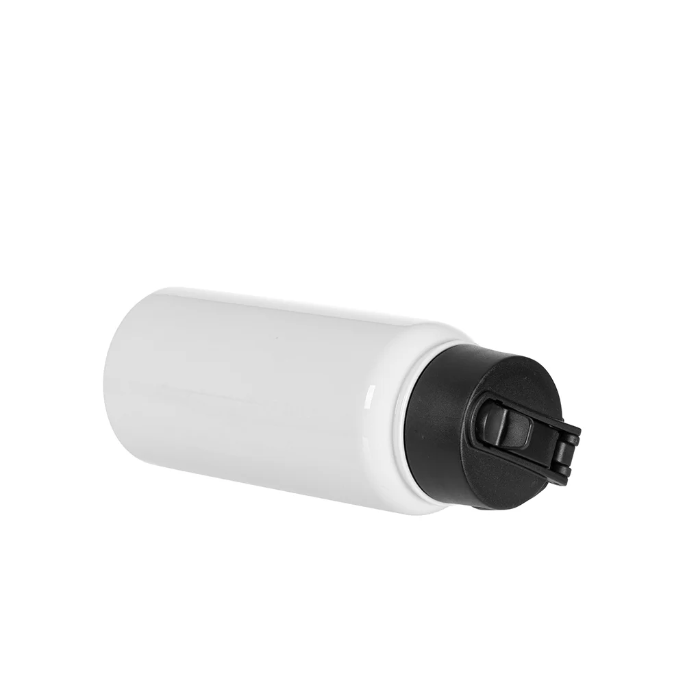 25oz/750ml Stainless Steel Water Bottle w/ Wide Mouth Straw & Portable Lid (White) thumbnail 3