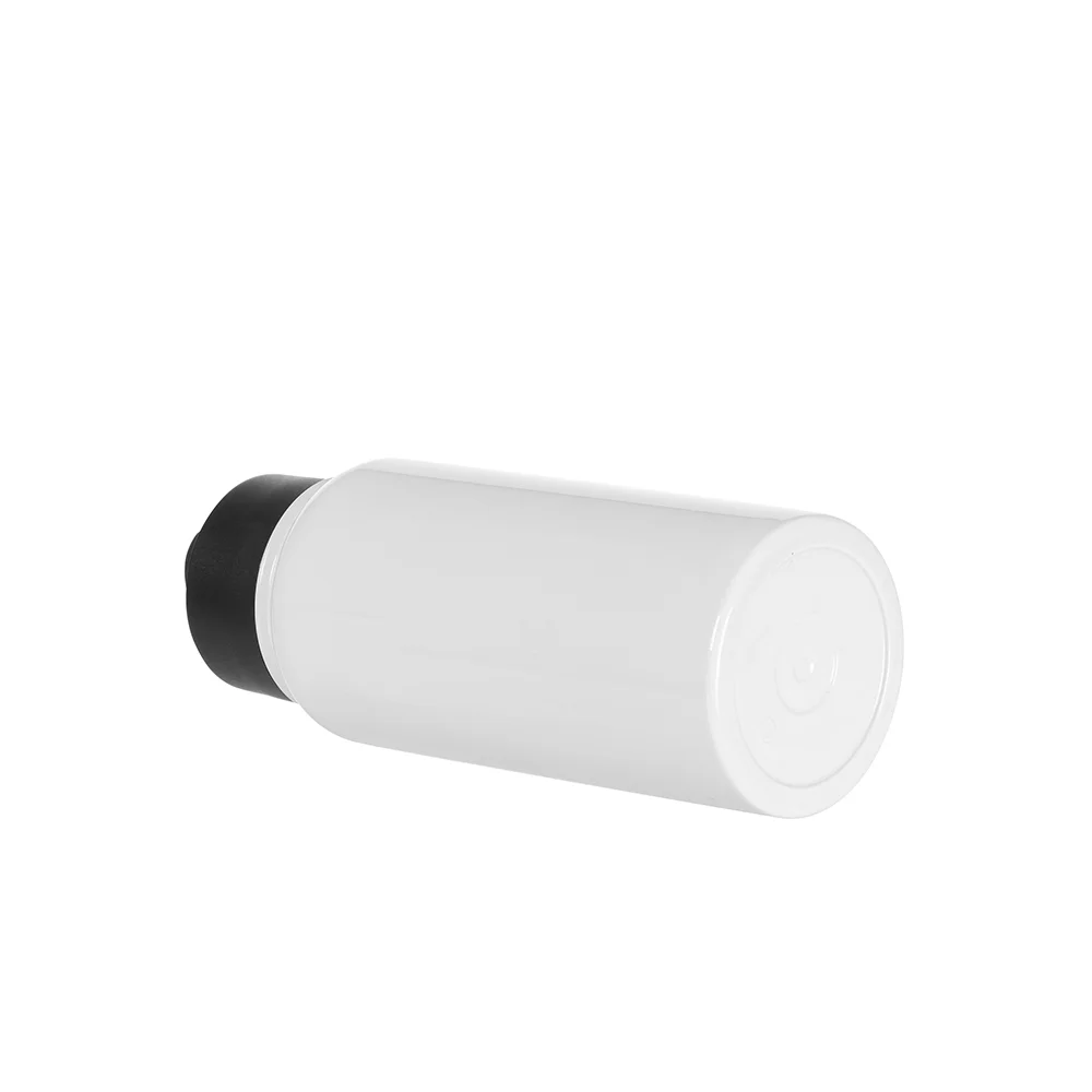 25oz/750ml Stainless Steel Water Bottle w/ Wide Mouth Straw & Portable Lid (White) thumbnail 4