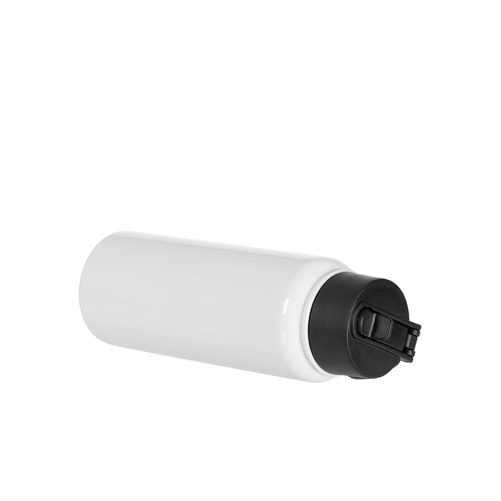30oz/900ml Stainless Steel Water Bottle w/ Wide Mouth Straw & Portable Lid (White) thumbnail 6