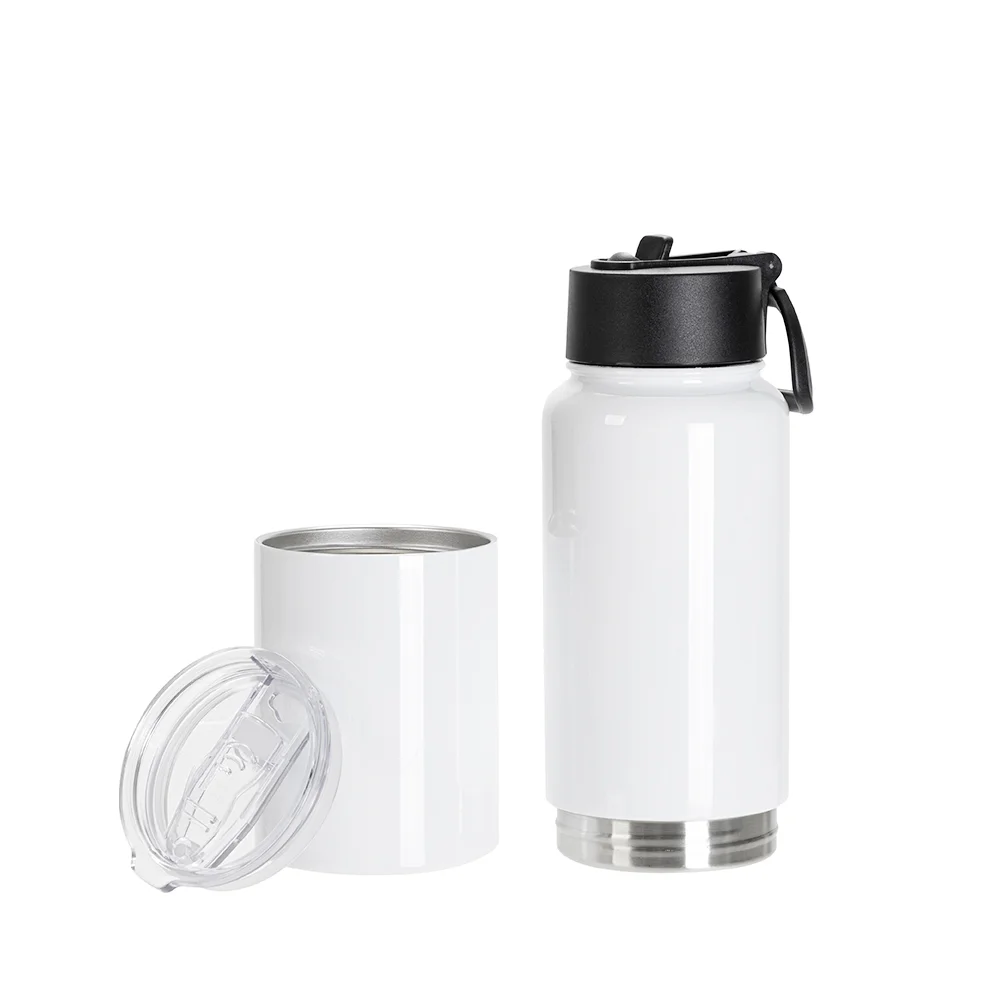 Diversion Safe White 3-in-1 Insulated Water Bottle 17oz, Can cooler and Kids Tumbler 13oz thumbnail 3