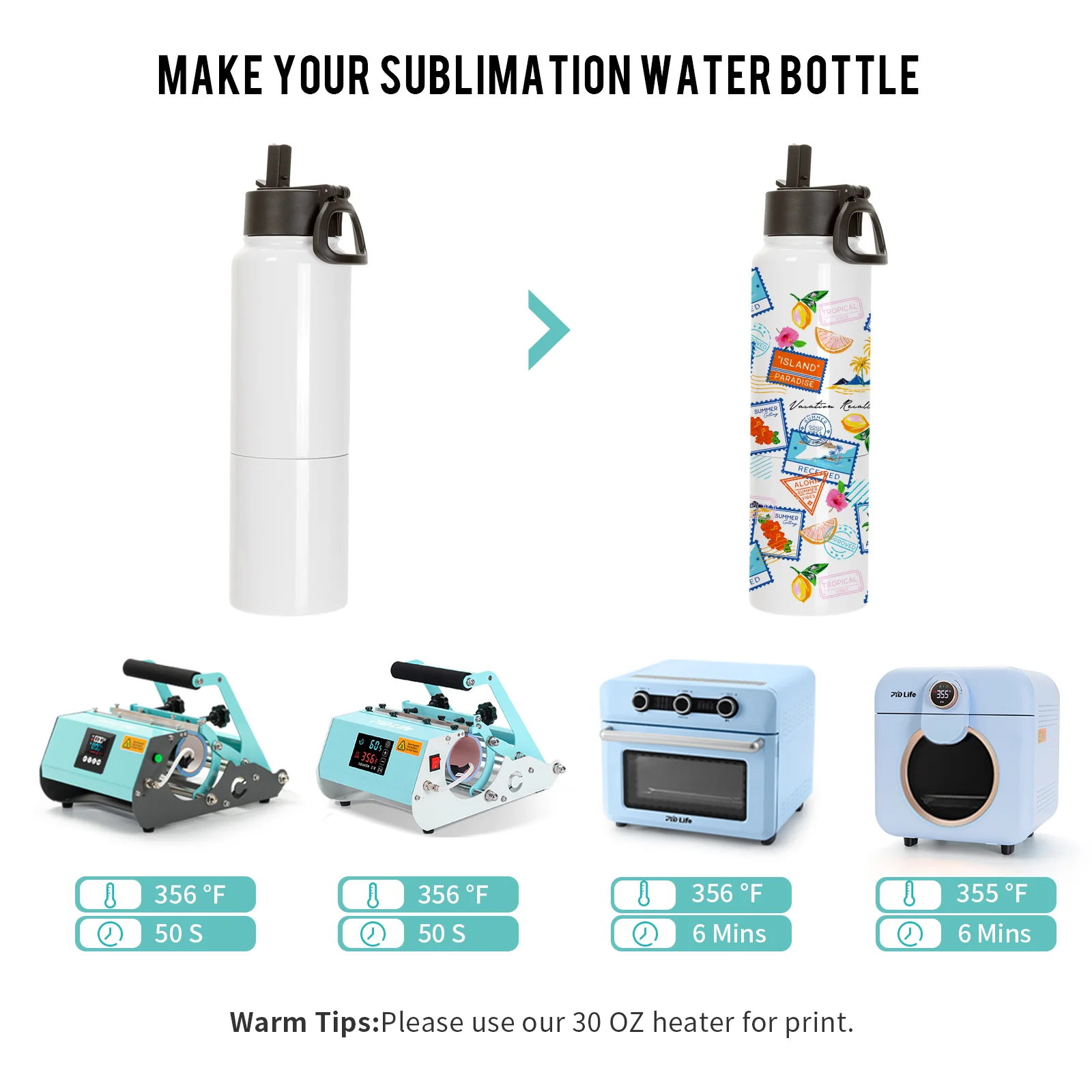 Diversion Safe White 3-in-1 Insulated Water Bottle 17oz, Can cooler and Kids Tumbler 13oz thumbnail 6