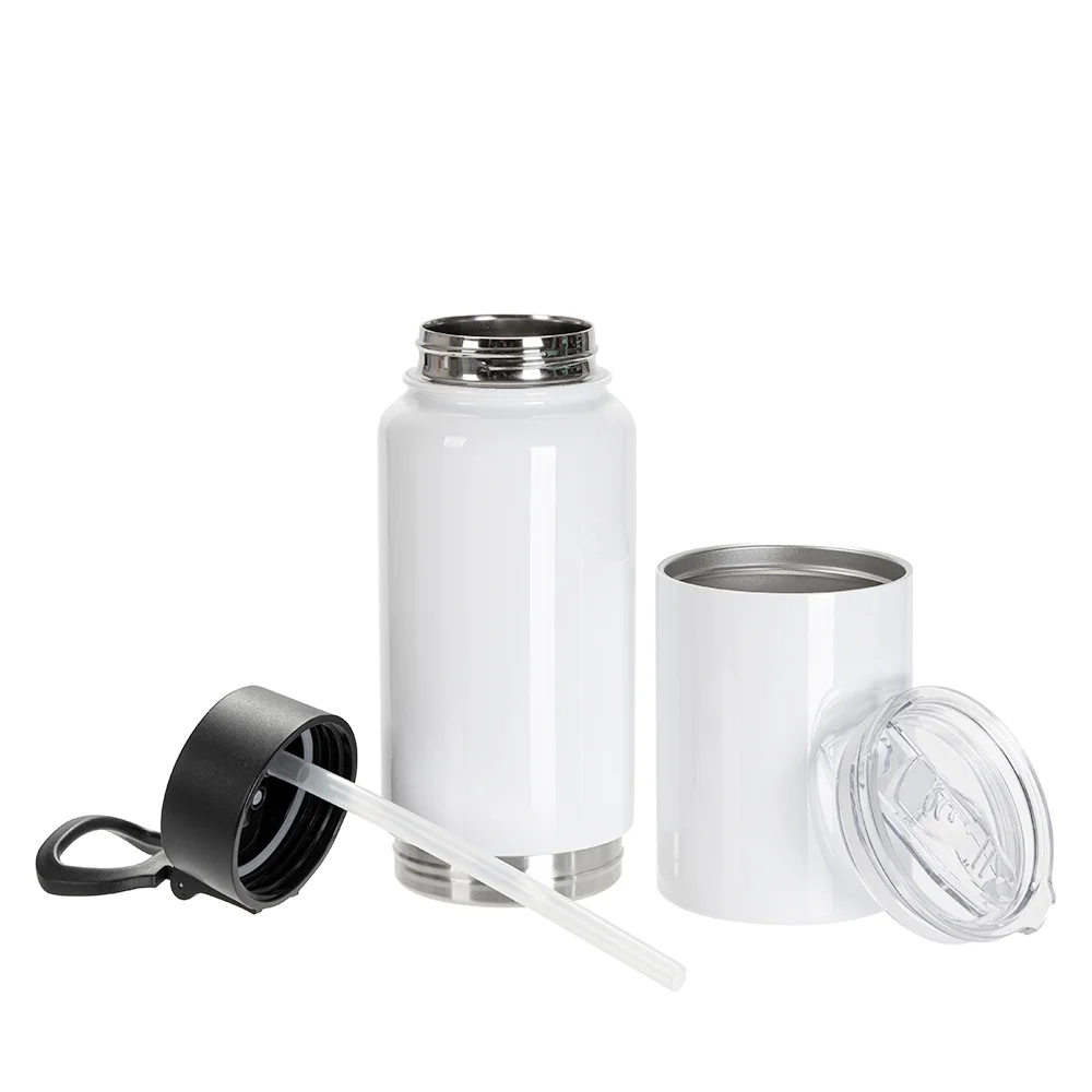 Diversion Safe White 3-in-1 Insulated Water Bottle 17oz, Can cooler and Kids Tumbler 13oz thumbnail 7