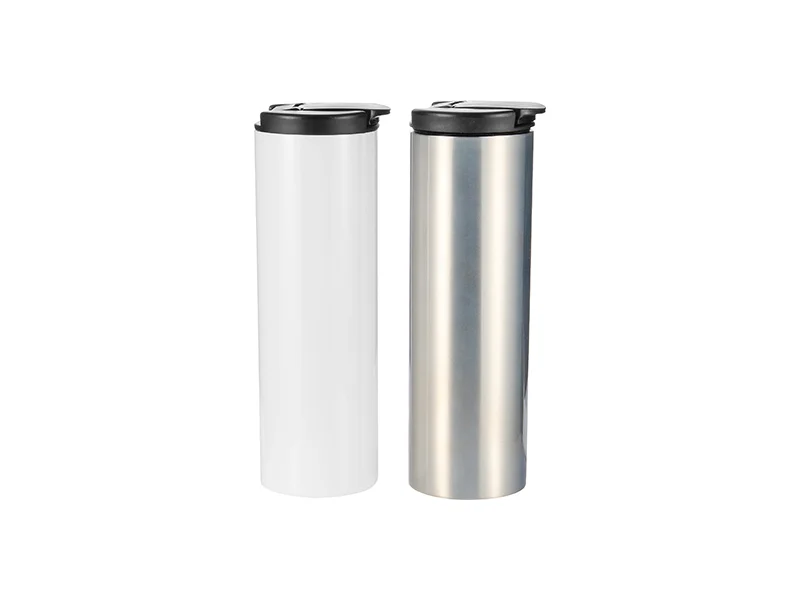500ml Stainless Steel Flask Bottle with Flip lid (Silver) thumbnail 4