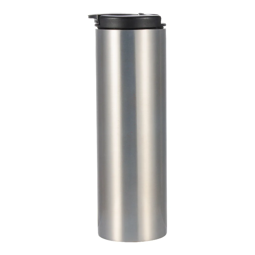 500ml Stainless Steel Flask Bottle with Flip lid (Silver) thumbnail 1