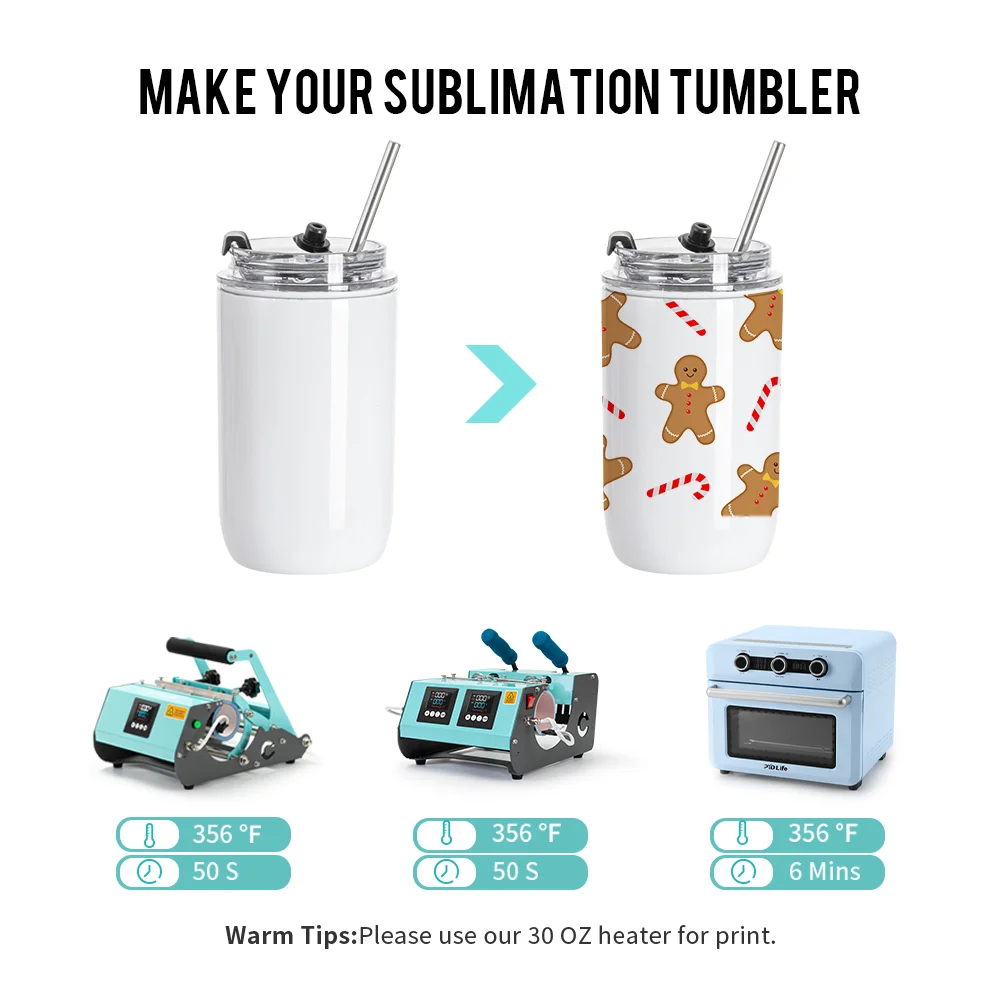 12OZ/350ml Stainless Steel Travel Tumbler with Flip Lid & Metal Straw (White) thumbnail 3