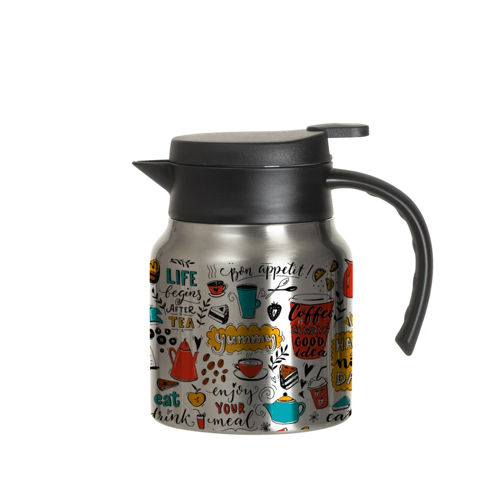 32oz/1000ml Stainless Steel Thermal Coffee Carafe Pot (Silver)