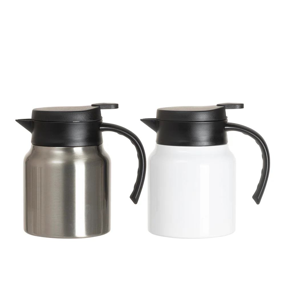 32oz/1000ml Stainless Steel Thermal Coffee Carafe Pot (Silver) thumbnail 4