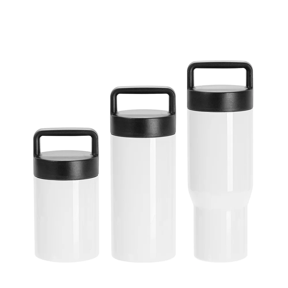 13OZ 400ml Sublimation Thermal Food Jar with Large Handle Screw Lid (White) thumbnail 6