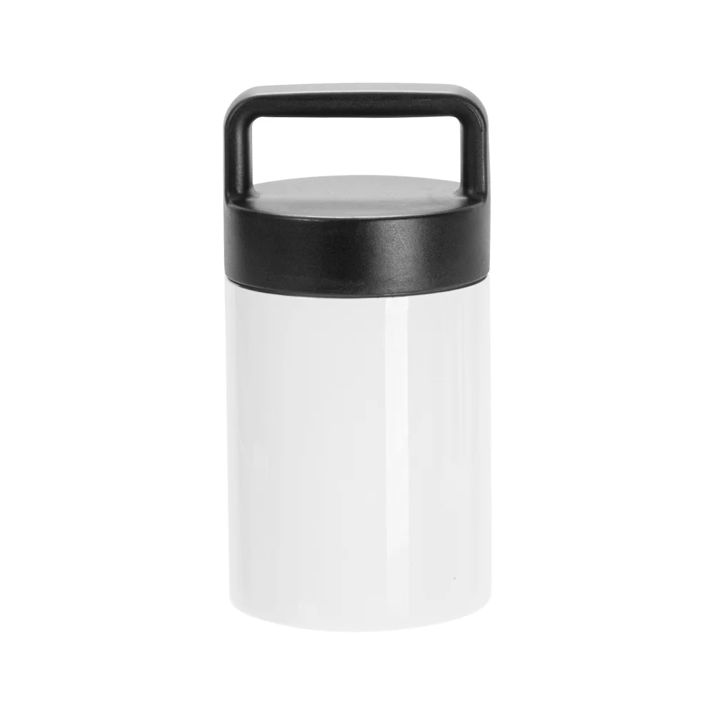 13OZ 400ml Sublimation Thermal Food Jar with Large Handle Screw Lid (White)