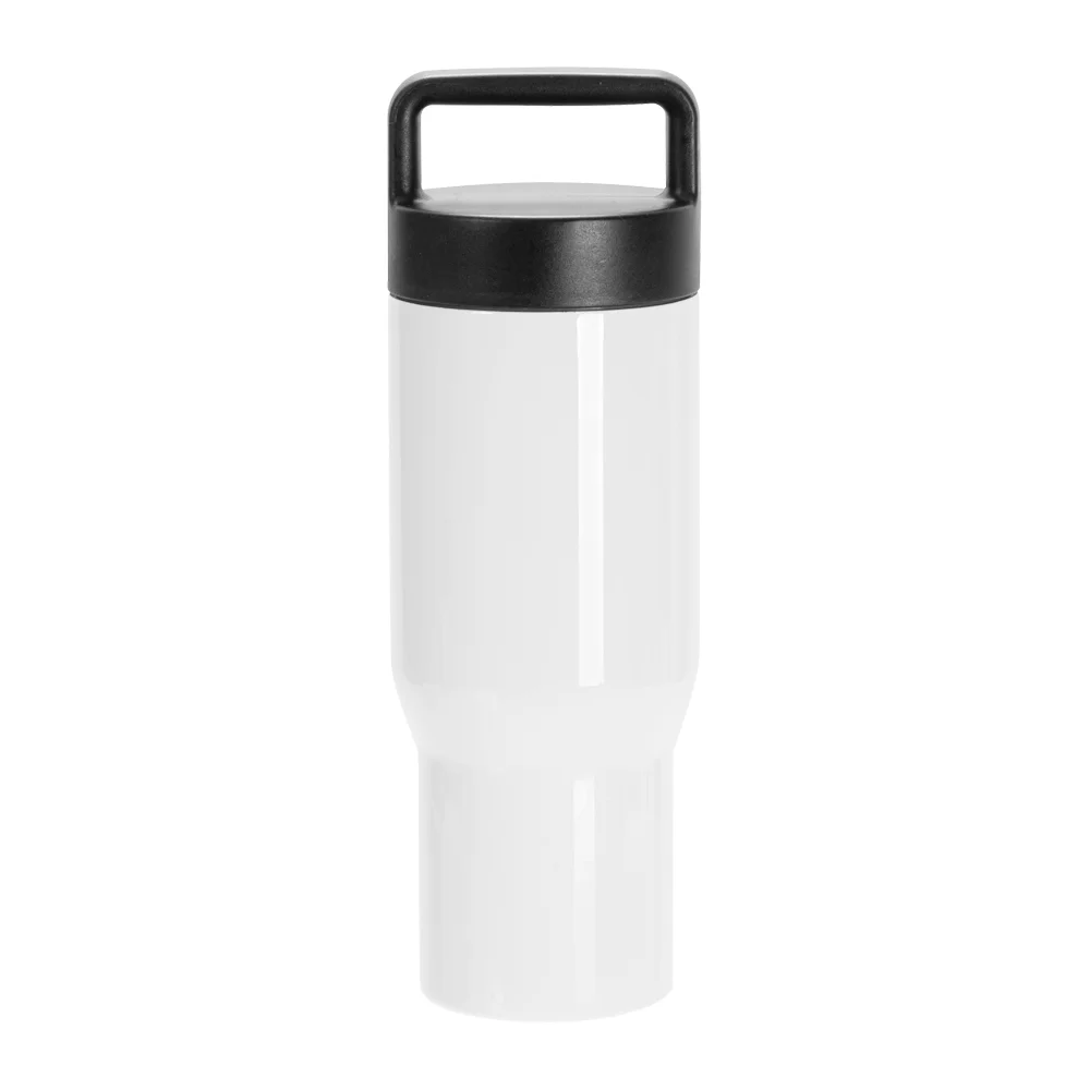 25OZ 750ml Sublimation Travel Thermal Food Jar with Large Handle Screw Lid (White)