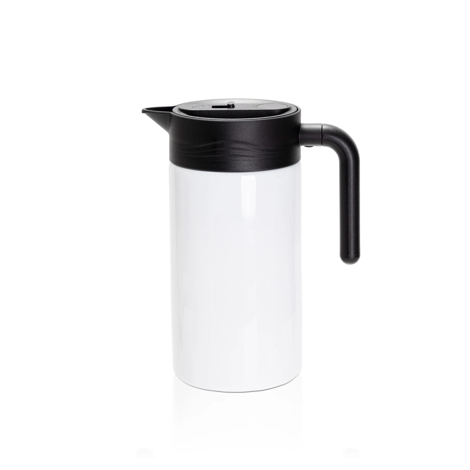 50OZ 1500ml Straight Stainless Steel Thermal Coffee Carafe Pot (White)