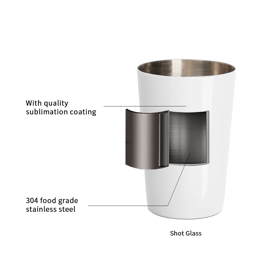 2oz 70ml Blank Sublimation Stainless Steel Shot Mug thumbnail 7