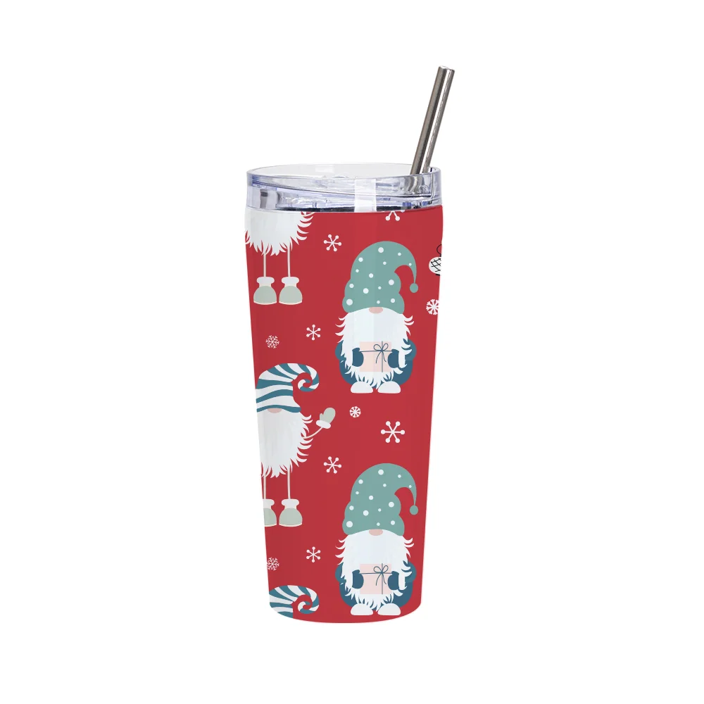 22OZ/700ml Stainless Steel Tumbler with Water Proof Lid & Metal Straw (Sublimation Glossy White) thumbnail 4