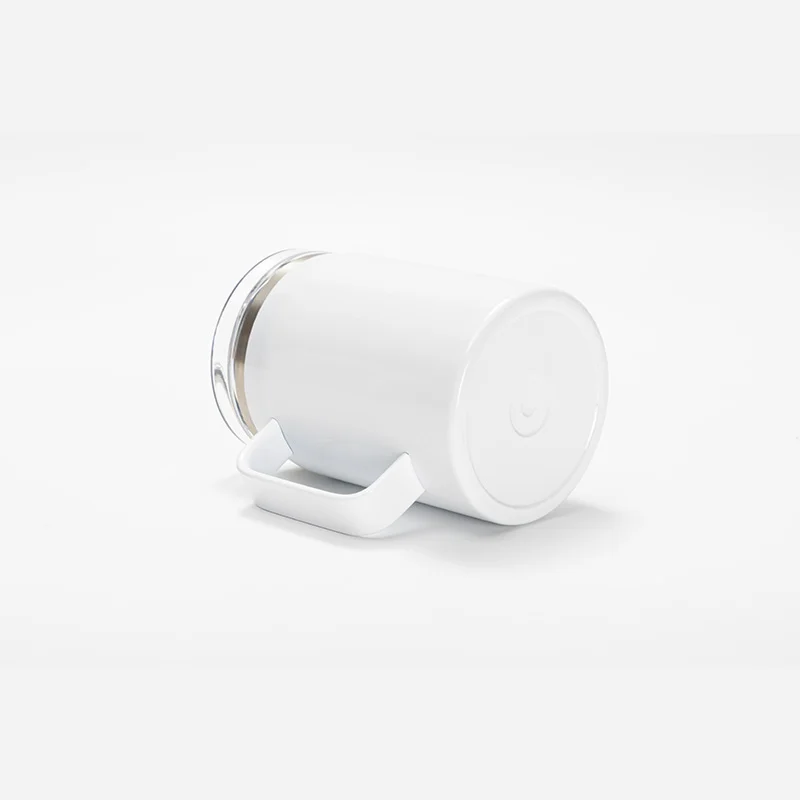 30OZ/900ml Stainless Steel Sublimation Wine Barrel Tumbler with Slide Lid & Straw(White) thumbnail 5