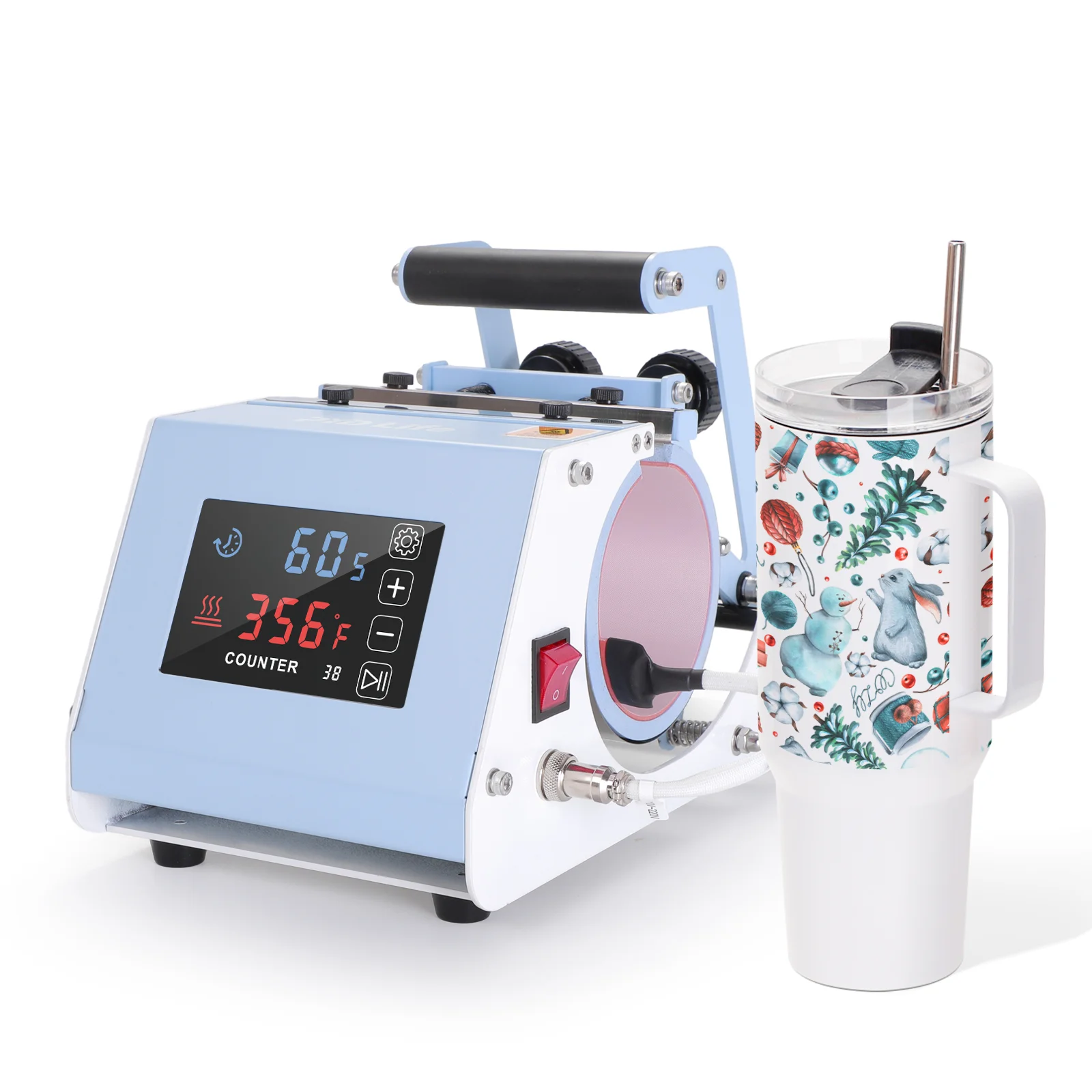 40oz Tumbler Press V3.0 Pro Mini Max (Touch Screen, Light Blue)