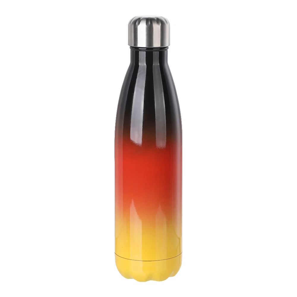 17oz Sublimation Bowling Bottle (Ombre, Black+Red+Yellow)