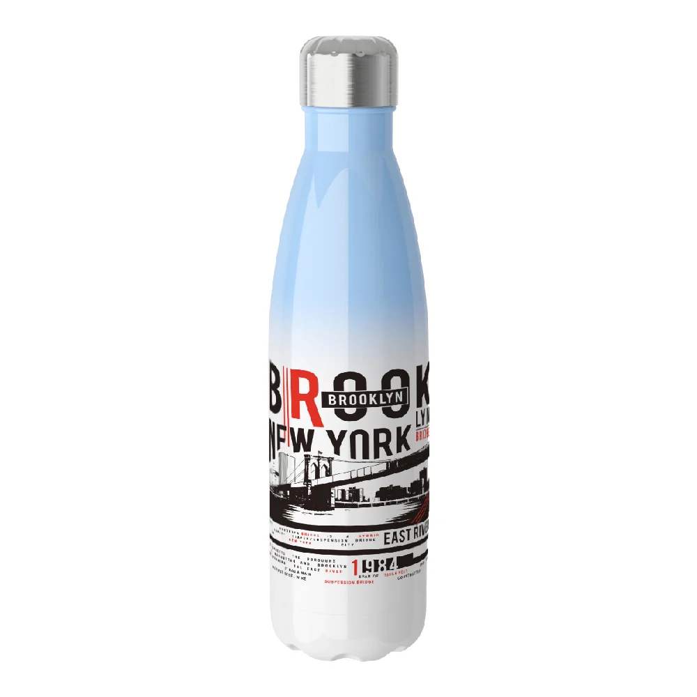 17oz Sublimation Bowling Bottle (Ombre, Bule+White)