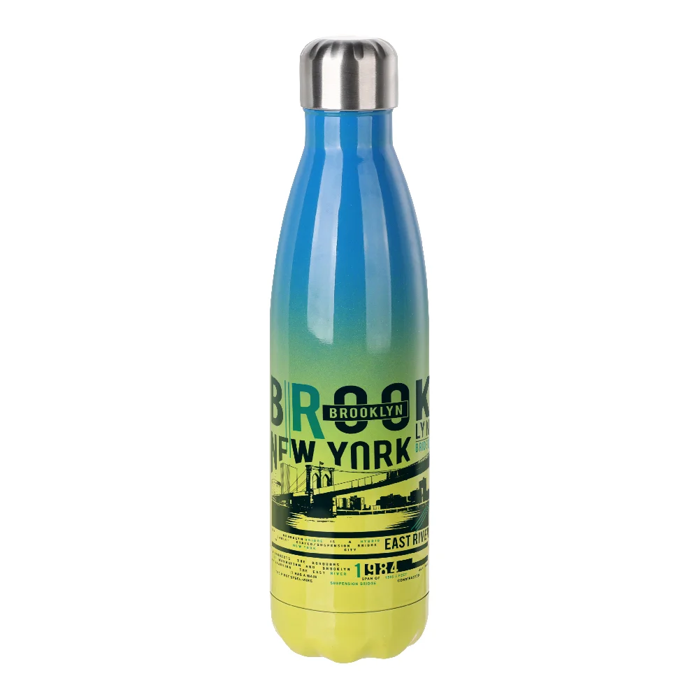 17oz Sublimation Bowling Bottle (Ombre, Blue+Yellow)
