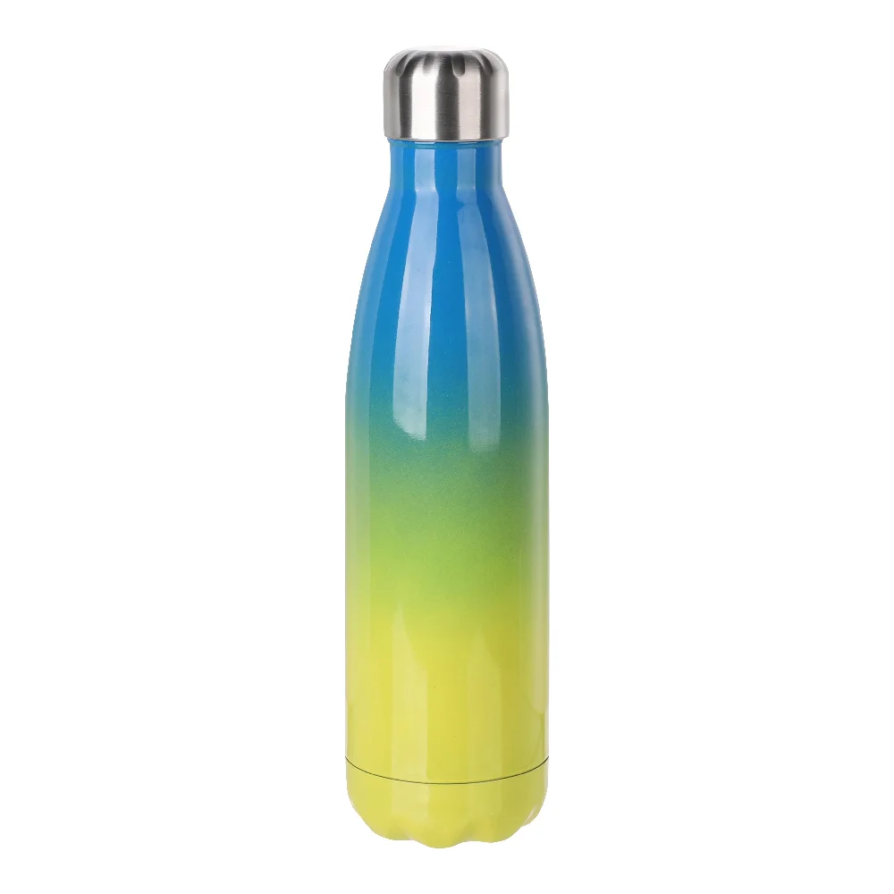 17oz Sublimation Bowling Bottle (Ombre, Blue+Yellow)