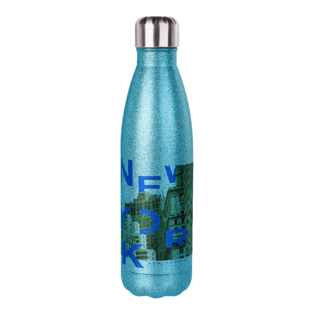 500ml Sublimation Bowling Water Bottle (Glitter Light Blue) thumbnail 2