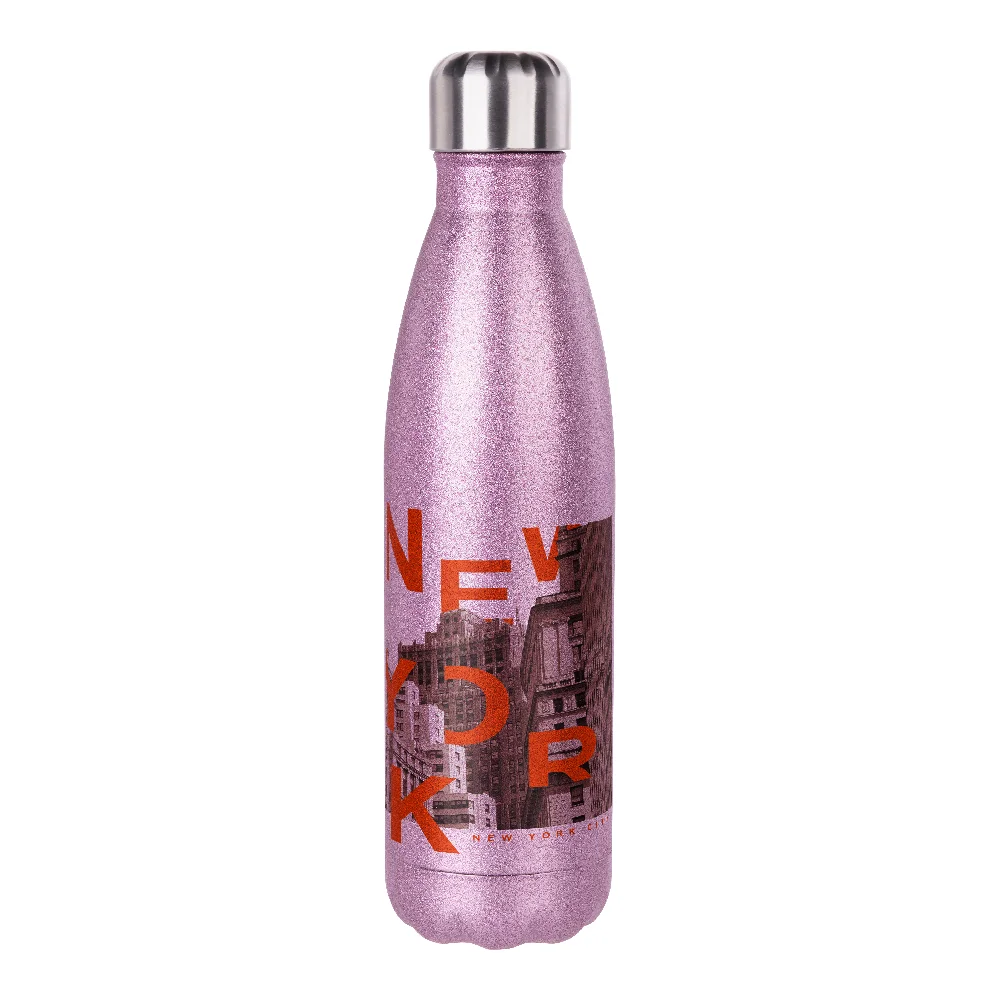 500ml Sublimation Bowling Water Bottle (Glitter Pink) thumbnail 2