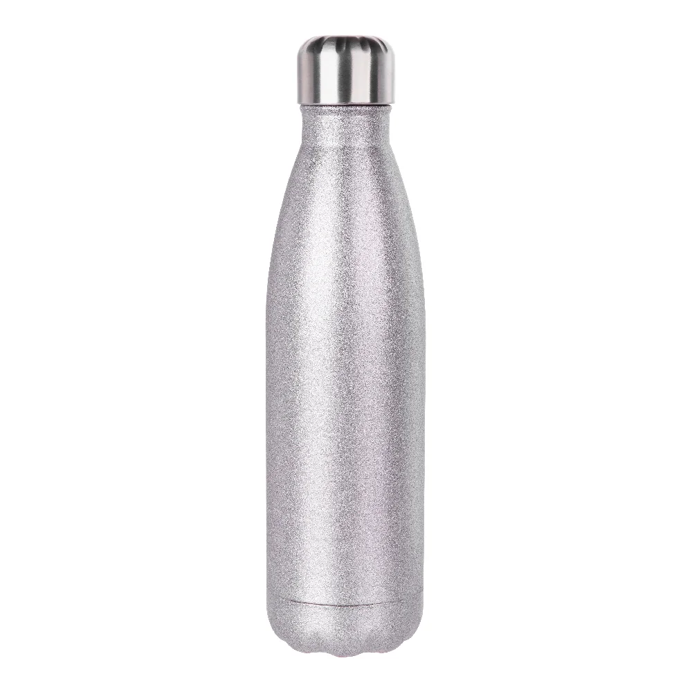 500ml Sublimation Bowling Water Bottle (Glitter Silver) thumbnail 1