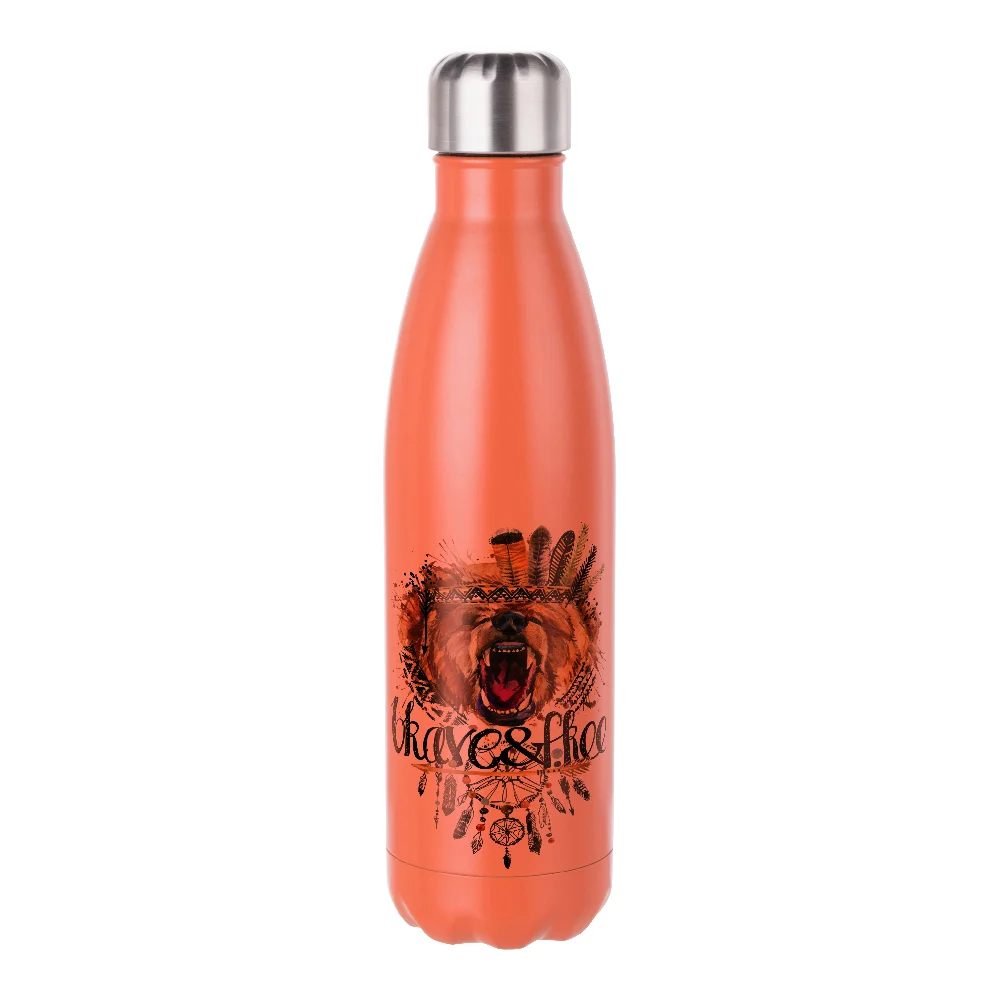 500ml Sublimation Bowling Water Bottle (Matt Orange) thumbnail 2