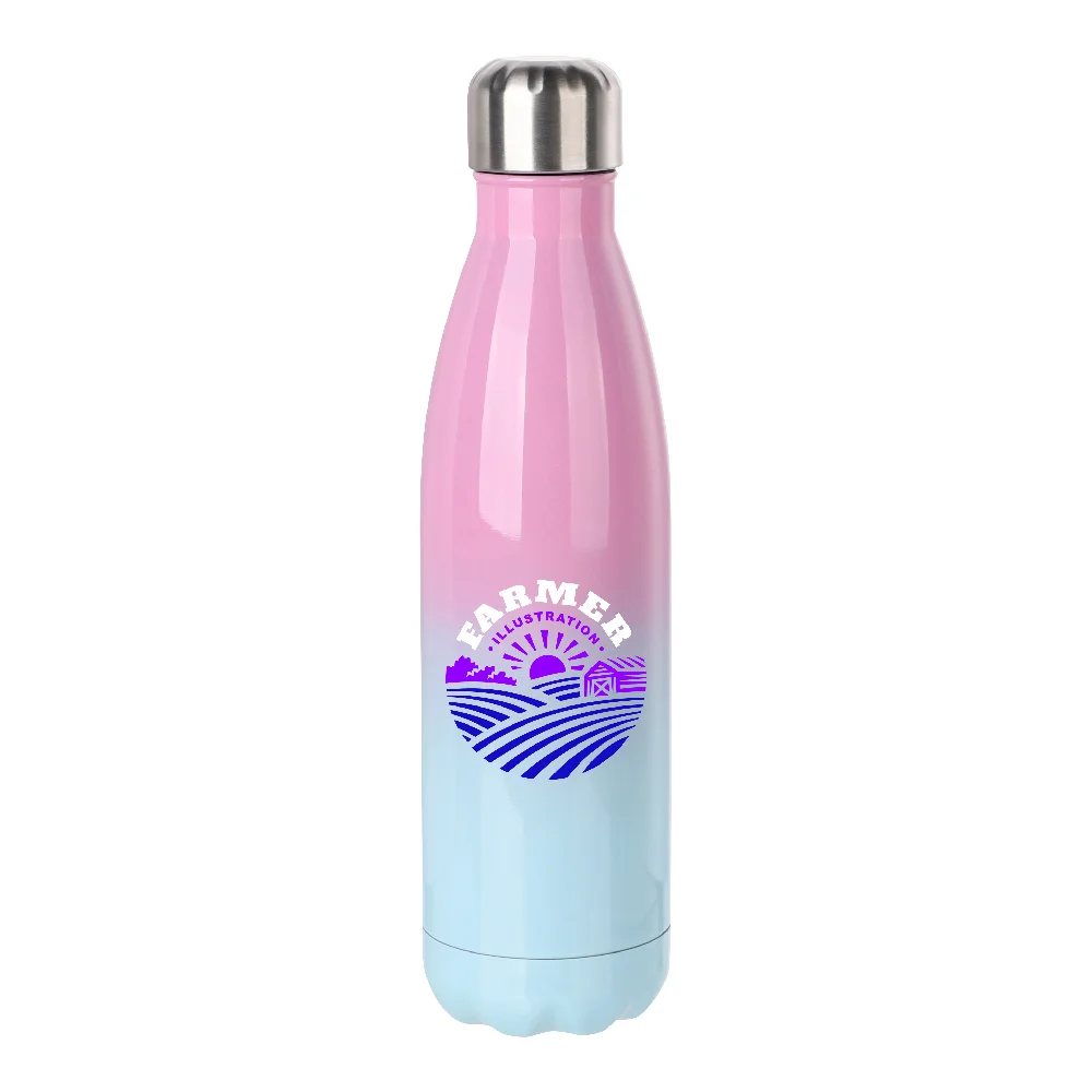 17oz Sublimation Bowling Bottle (Ombre, Pink+Blue) thumbnail 4