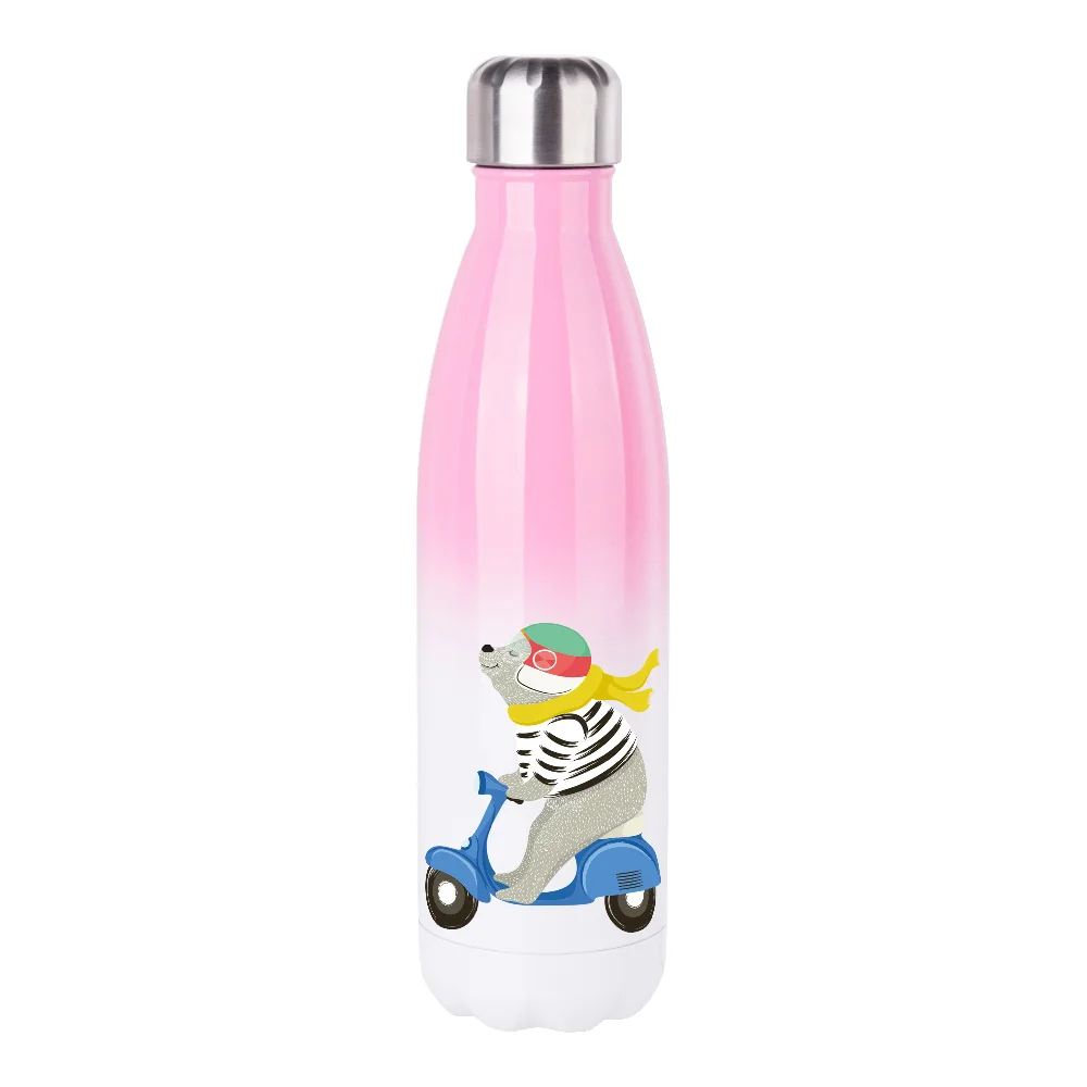 17oz Sublimation Bowling Bottle (Ombre, Pink+White) thumbnail 3