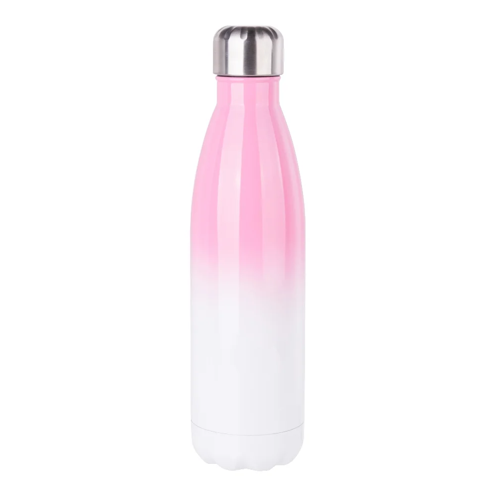 17oz Sublimation Bowling Bottle (Ombre, Pink+White)