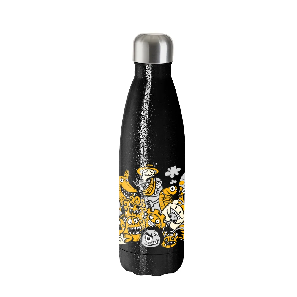 17oz Crackle Finish Water Bottle (Black) thumbnail 2