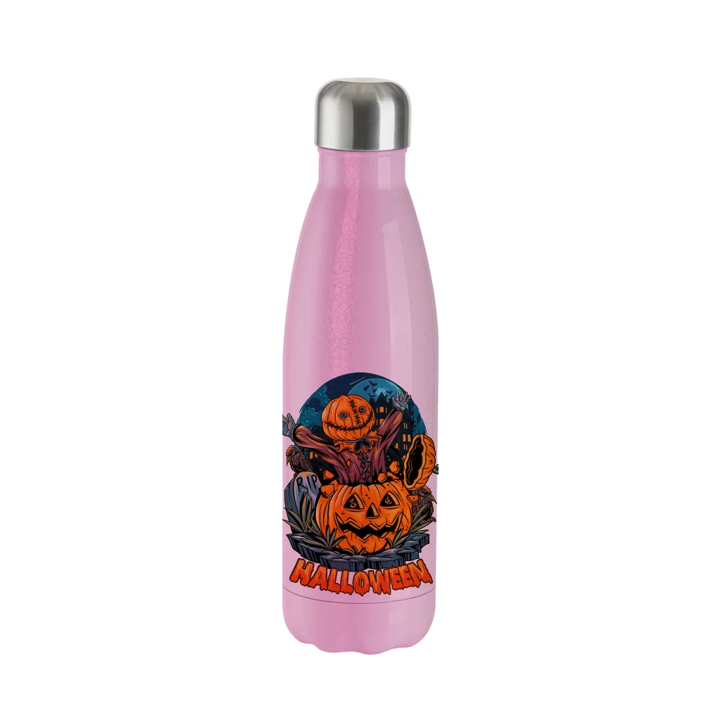17oz Crackle Finish Water Bottle (Pink) thumbnail 2