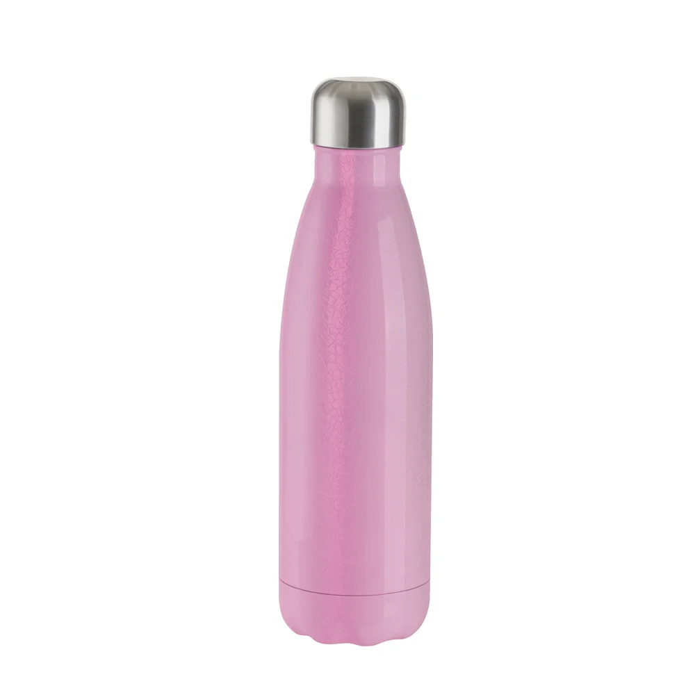 17oz Crackle Finish Water Bottle (Pink) thumbnail 1