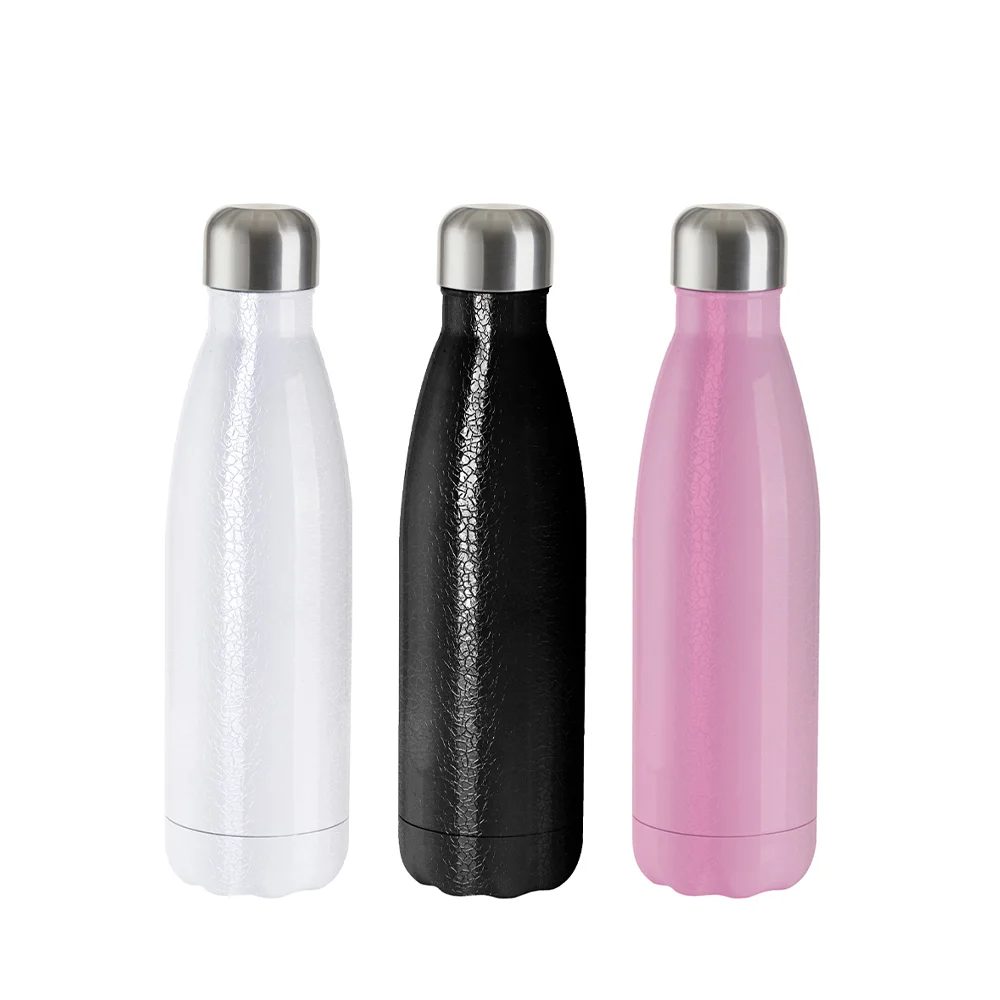 17oz Crackle Finish Water Bottle (White) thumbnail 3