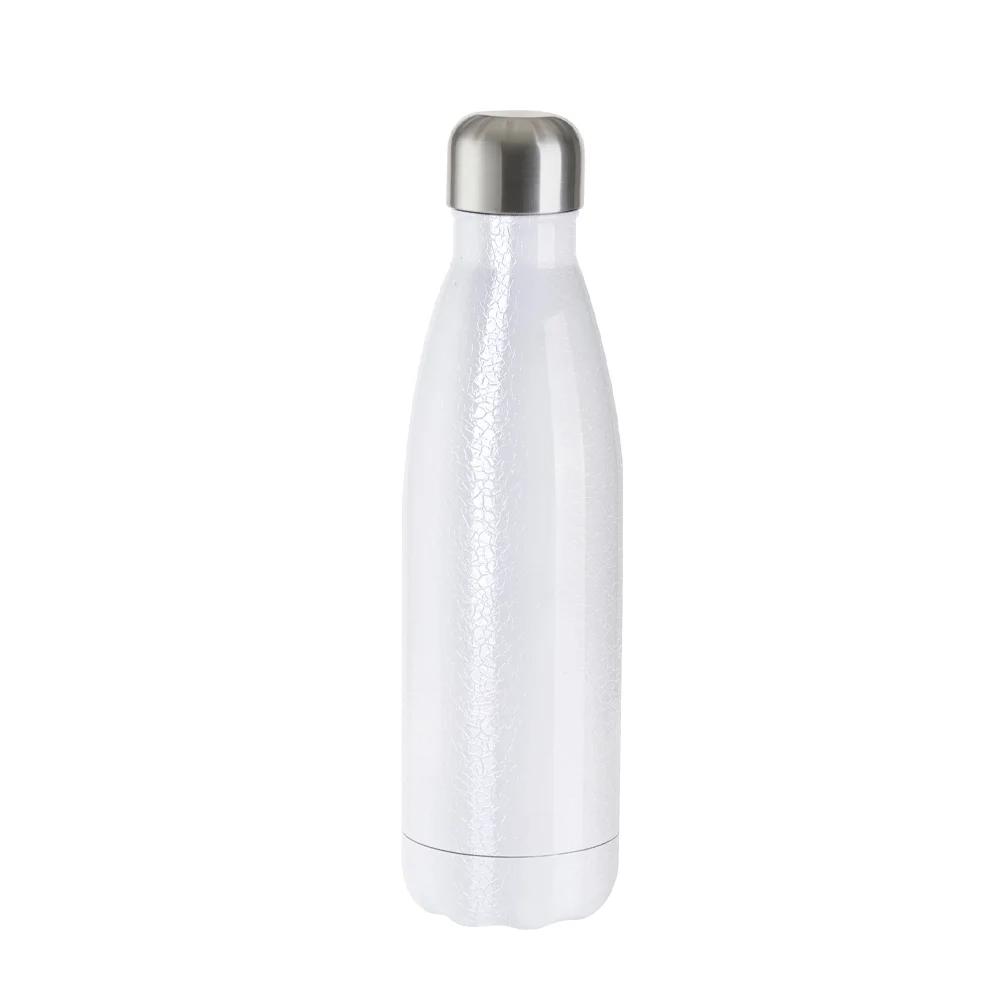 17oz Crackle Finish Water Bottle (White) thumbnail 1